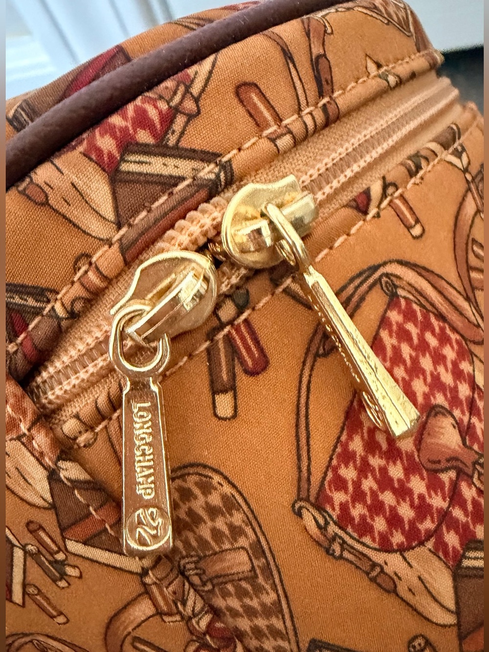 Rare Vintage Longchamp Printed Cosmetic Case/bag - Picture 4 of 6